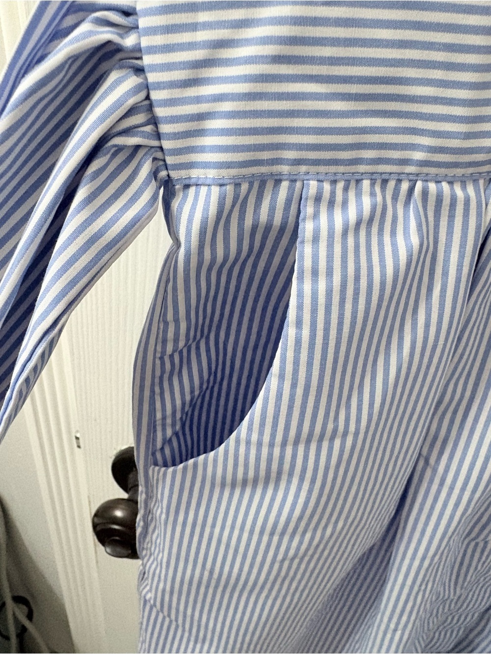 Gretchen Scott Designs Blue & White Striped Shirt Dress - Picture 4 of 5